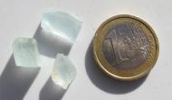 Aquamarin, 3 Kristalle 13.5 Ct., Rohedelsteine, bis 15 mm 