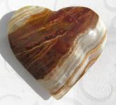 Herz aus Onyx Marmor, 448 g., 11 cm 