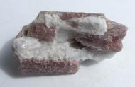 Roter Turmalin in Quarz, Rubellit Rohstein Mineral 48 g. 