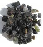 Turmalin dunkelgrün, schwarz, 50 g. Rohsteine Sambia, 6-15 mm 