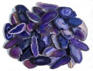 10 Achatscheiben, violett in Varianten, 40-60, 60-80 mm 