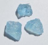 Aquamarin aus Pakistan, 3 Kristalle 21.5 Ct, Rohedelsteine bis 18 mm 