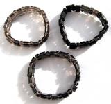 Edelstein-Armband Lamellen-Obsidian, elastisch 