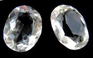 Bergkristall, oval, facettiert ca. 3 Ct, 12 mm 