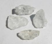 Beryll weiss, Goshenit, 4 Kristalle, Rohedelsteine 33 Ct., 17-20 mm 