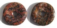 Leopardenjaspis Donut 40mm Durchmesser 