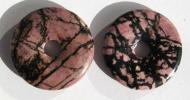 Donut Anhänger Rhodonit, 40mm 