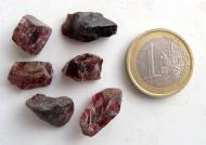 Granat Grossular, Rhodolith, Tansania, 3 Rohedelsteine 50 Ct, 20-22 mm 