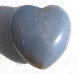 Herz aus Blauquarz, bauchig, ca. 38 mm 