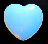Herz aus Opalith, Opalglas, ca. 40 mm 