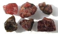 Hessonit Granat aus Madagaskar, 6 Rohedelsteine 51 Ct. 