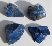 Lapislazuli 30 g., 4 Belegstücke, Rohsteine Mineral 