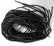 Lederband schwarz, 1 m.,  Ø 1,5mm 