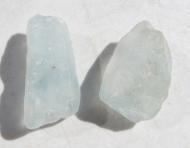Blautopas, Topas, 2 Kristalle, unbehandelte Rohsteine, Brasilien, 52 Ct. 