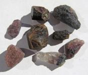 Turmalin mehrfarbig, Sambia, 51,4 Ct. Rohsteine 