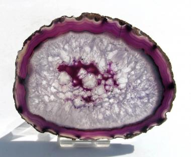 Achatscheibe violett, 123 mm, 136 g. 