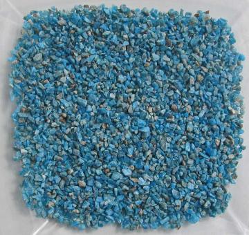 Blauer Apatit aus Madagaskar, Granulat, kleine Rohsteine 