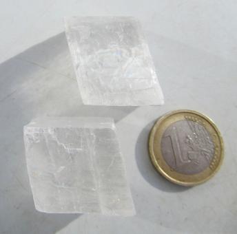 Doppelspat, optischer Calcit, 2 Minerale 48 g. 