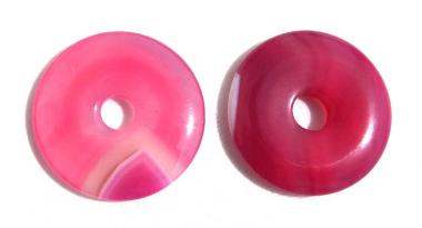 Donut Achat rosé, 39mm Durchmesser 