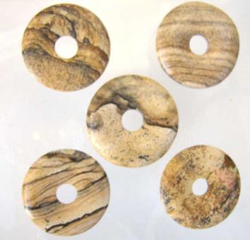 Landschaftsjaspis Donut 25mm Durchmesser 