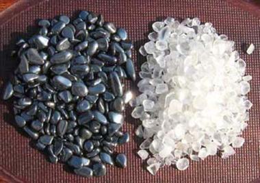 Bergkristall und Hämatit, 300 g. Lade-& Reinigungs-Steine 