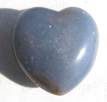 Herz aus Blauquarz, bauchig, ca. 38 mm 