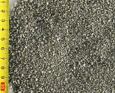 Pyritgranulat 1-3 mm, feines Granulat, Pyritsand, Pyrit roh 