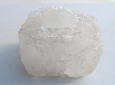 Bergkristall Teelicht, Teelichthalter, 960 g., dekorativ 