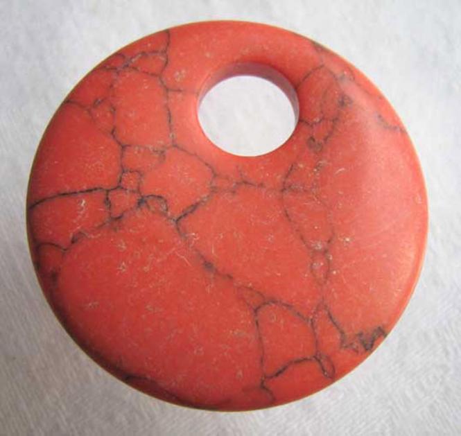 Donut-Anhänger Howlith rot, 40mm 