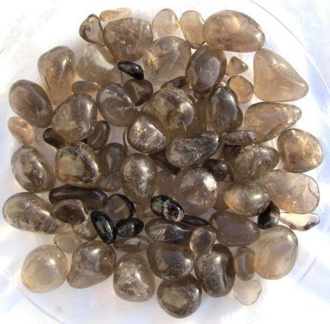 Zierkies Steingröße ca Rauchquarz Trommelsteine 1 Kg 0.5-2 cm``Mineralien 